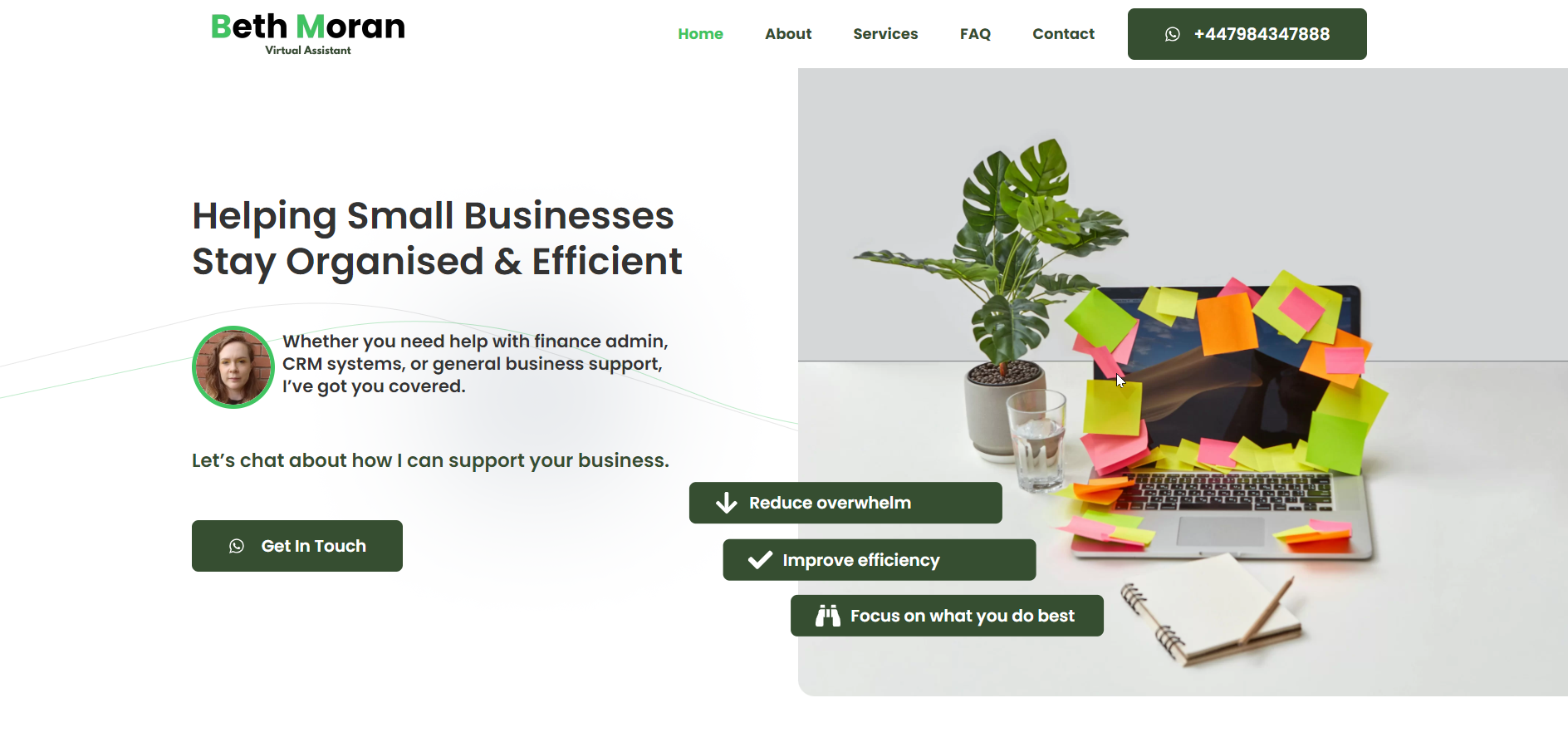 Organise For You — Professional Organisation & Lifestyle Website